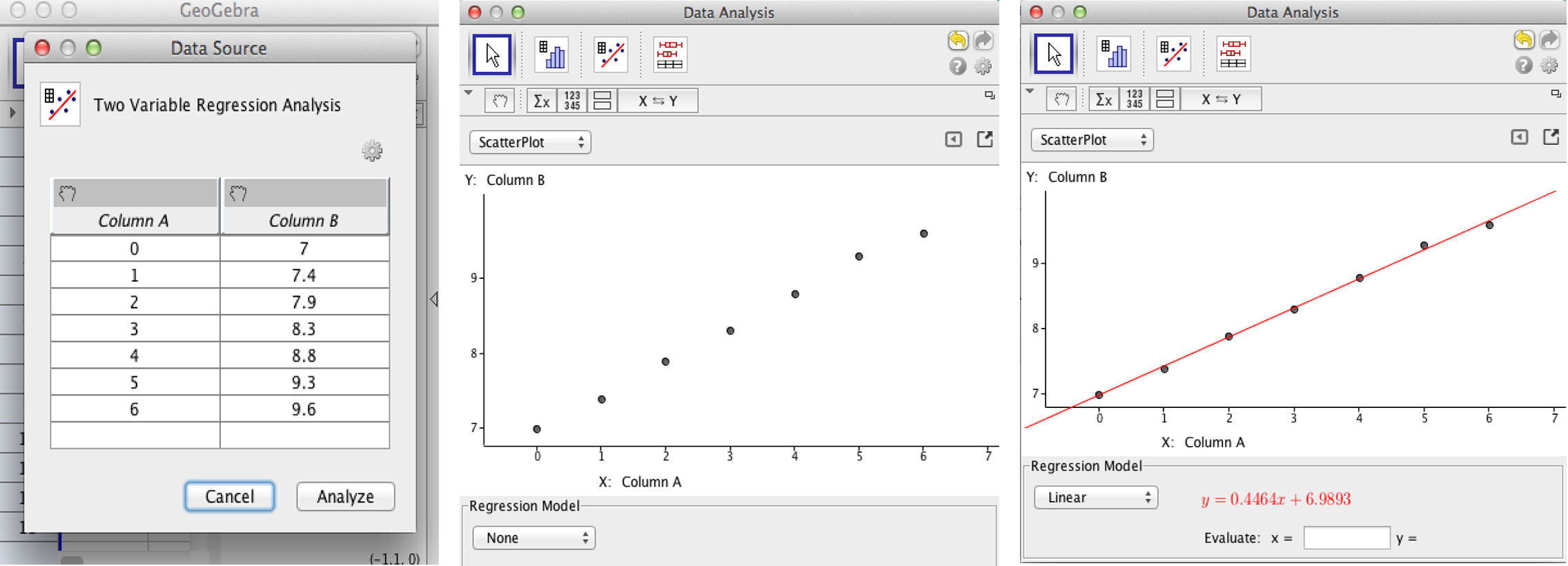 GeoGebra Spreadsheets - Crow2